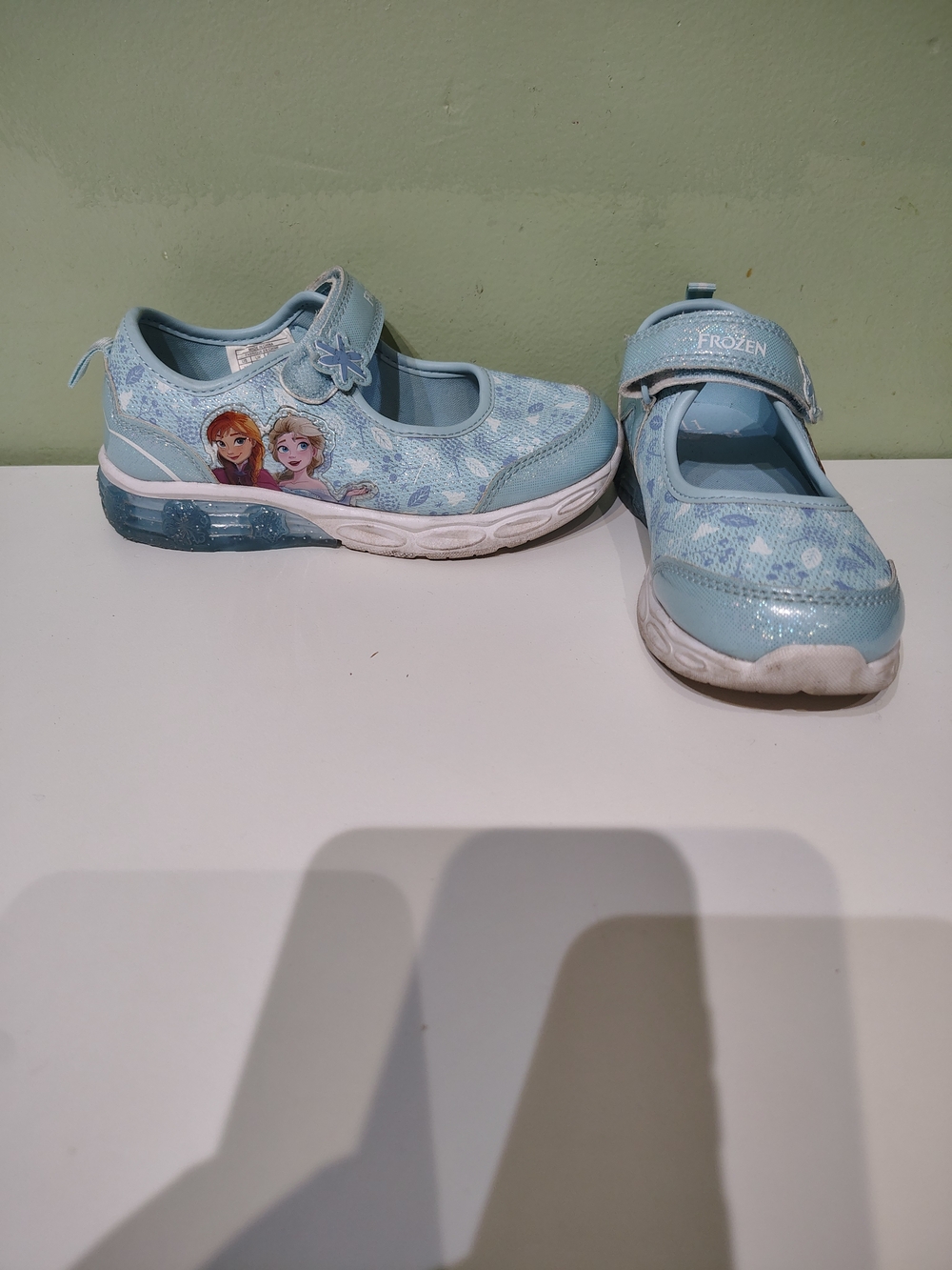 Disney Frozen Blue Light Up Toddler Girl Dress Shoes Elsa Princess Size 11 Movie